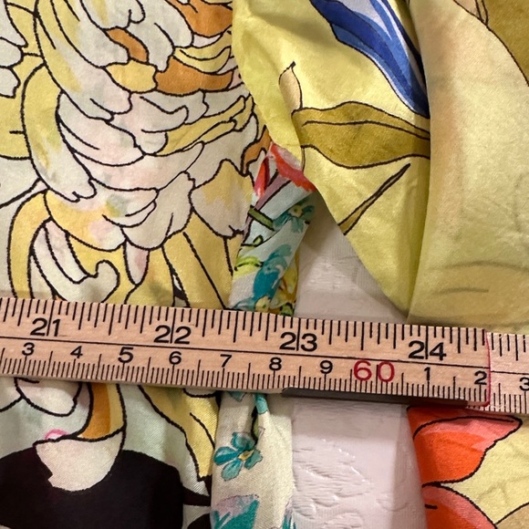 Johnny Was Silk Floral Kimono with Embroidery - Picture 8 of 15